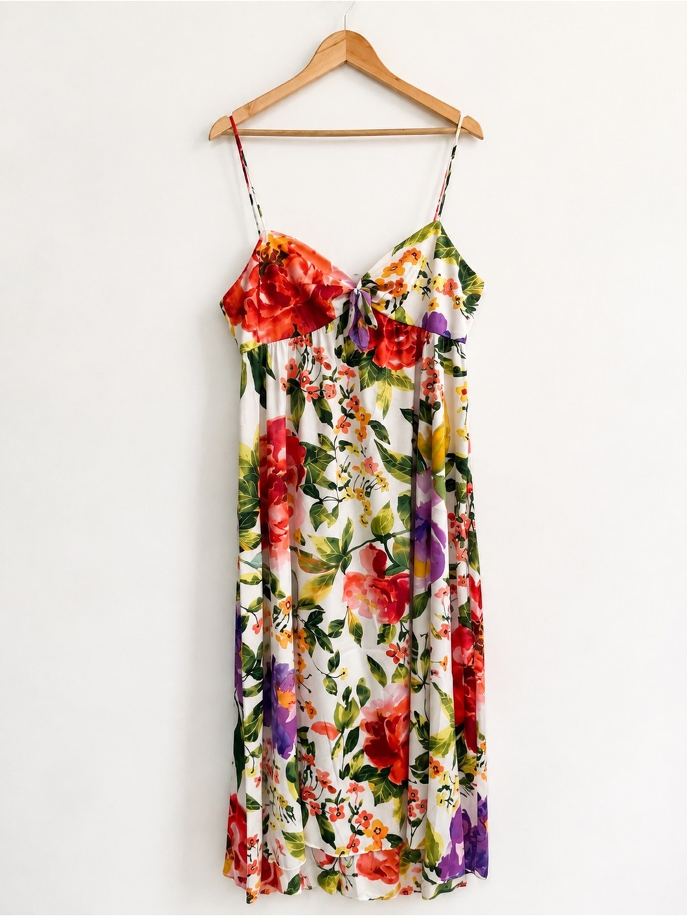 London Times Floral High-Low Maxi Dress Size 10